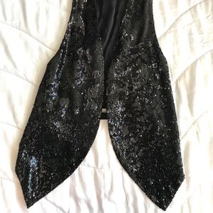 Forever 21 sparkly back adjustable vest